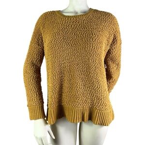 Cupio Womens Golden Pile Fleece Sweater Sz. Small Split Hem
